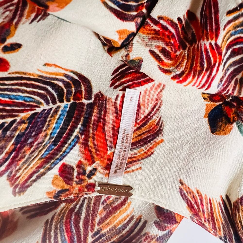 Free People Hot Tropics Floral Cropped Wide Leg Jumpsuit Size 2 - Picture 4 of 8